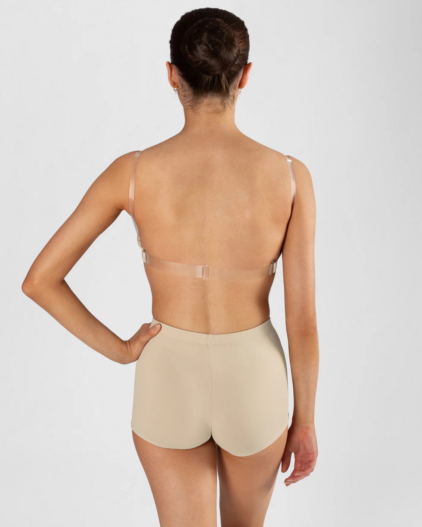 Energetiks Clear Back Bra with Cups - Beige