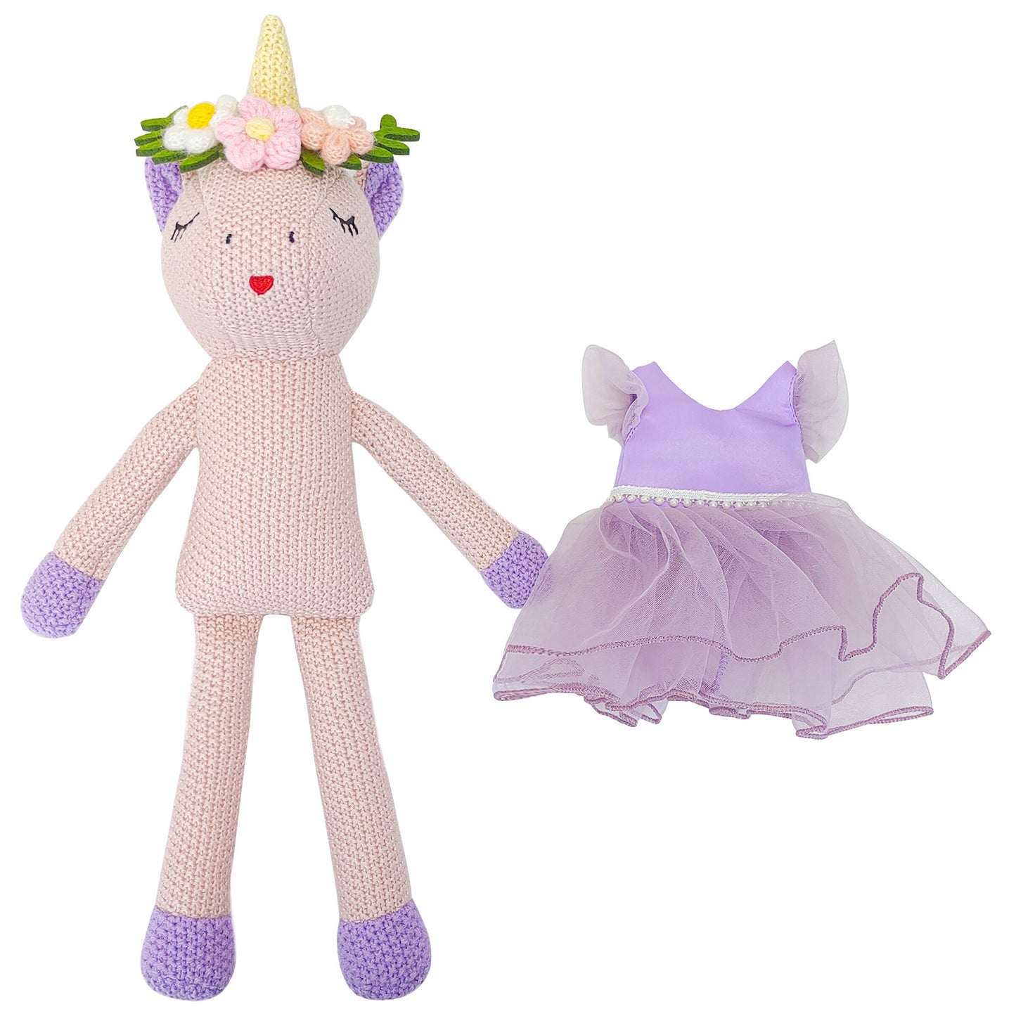 Mad Ally Eunice Knitted Unicorn - Pink
