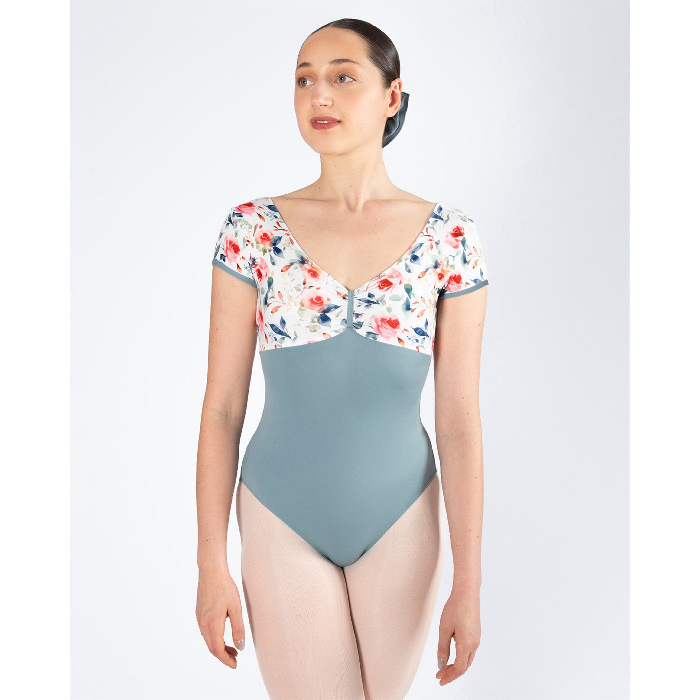 Energetiks Alexandra Cap Sleeve Leotard - Stone Blue