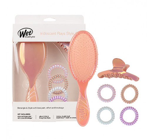 Wet Brush Pro Detangler - Holographic Peach Kit