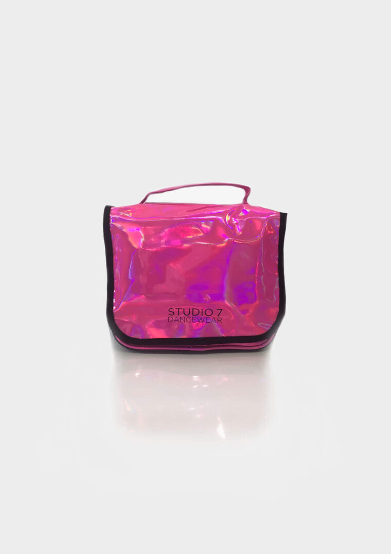 Studio 7 Holographic Makeup Bag - Hot Pink