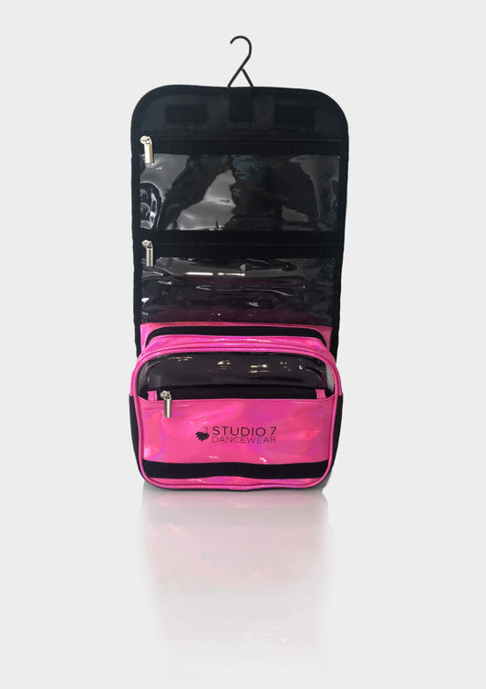 Studio 7 Holographic Makeup Bag - Hot Pink