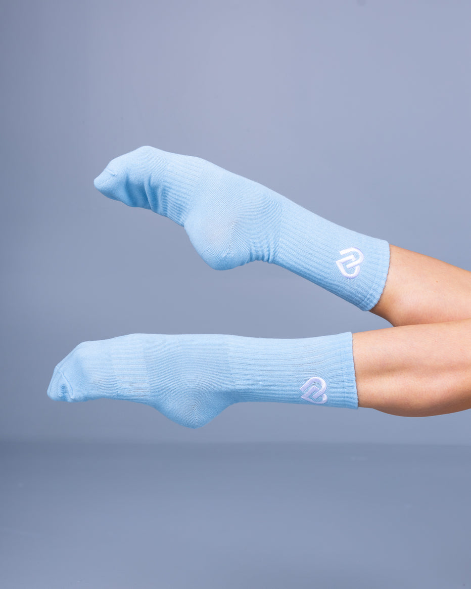 Claudia Dean Collections Crew Socks - Blueberry / Adult 6-10