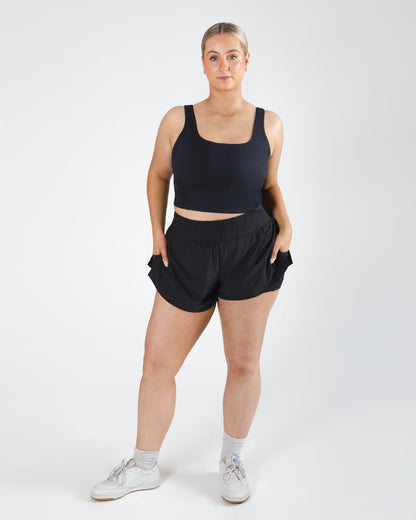 Energetiks Morgan 2-in-1 Dance Short -Black