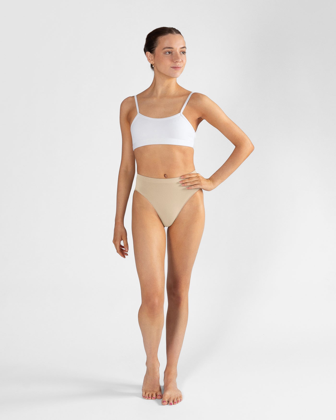 Energetiks Seamless High Cut Brief - Beige