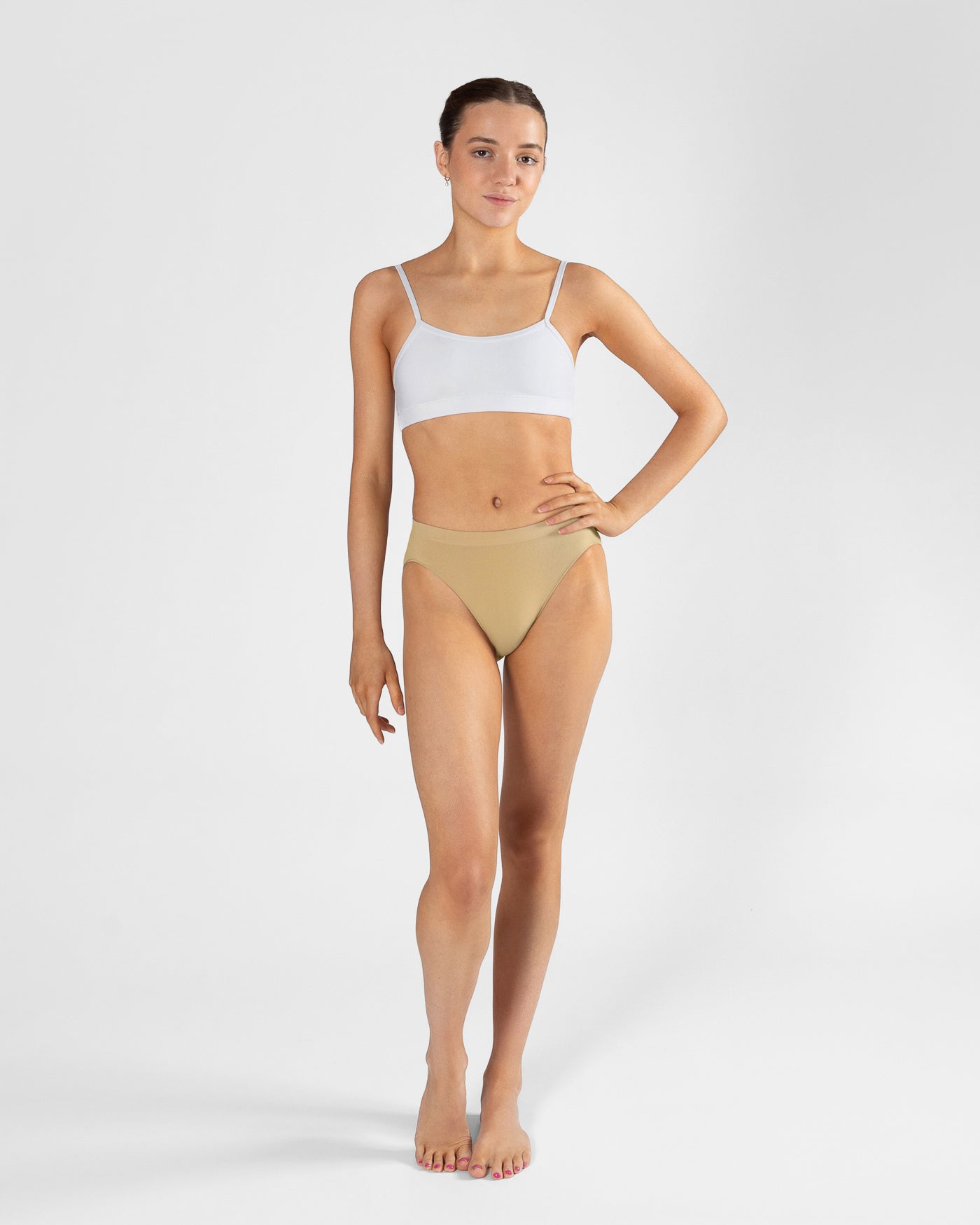 Energetiks Seamless High Cut Brief - Wheat