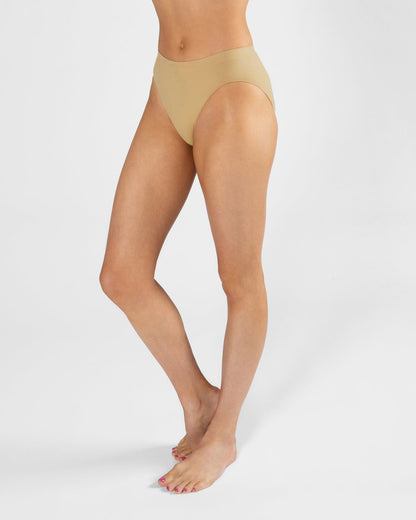 Energetiks Seamless High Cut Brief - Wheat