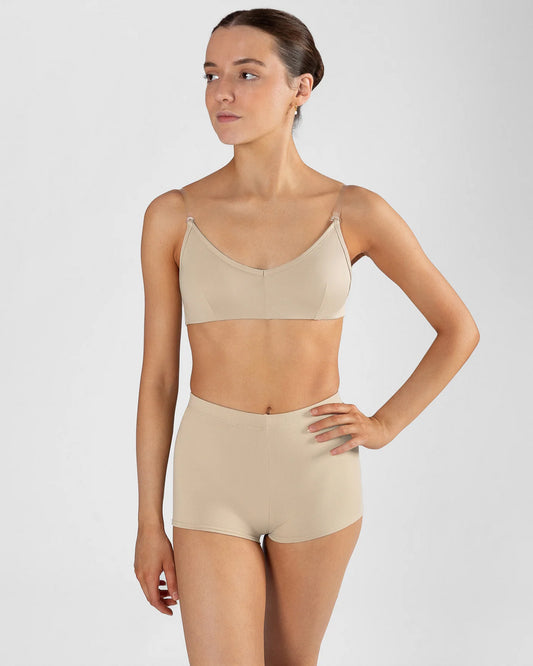 Energetiks Clear Back Bra with Cups - Beige
