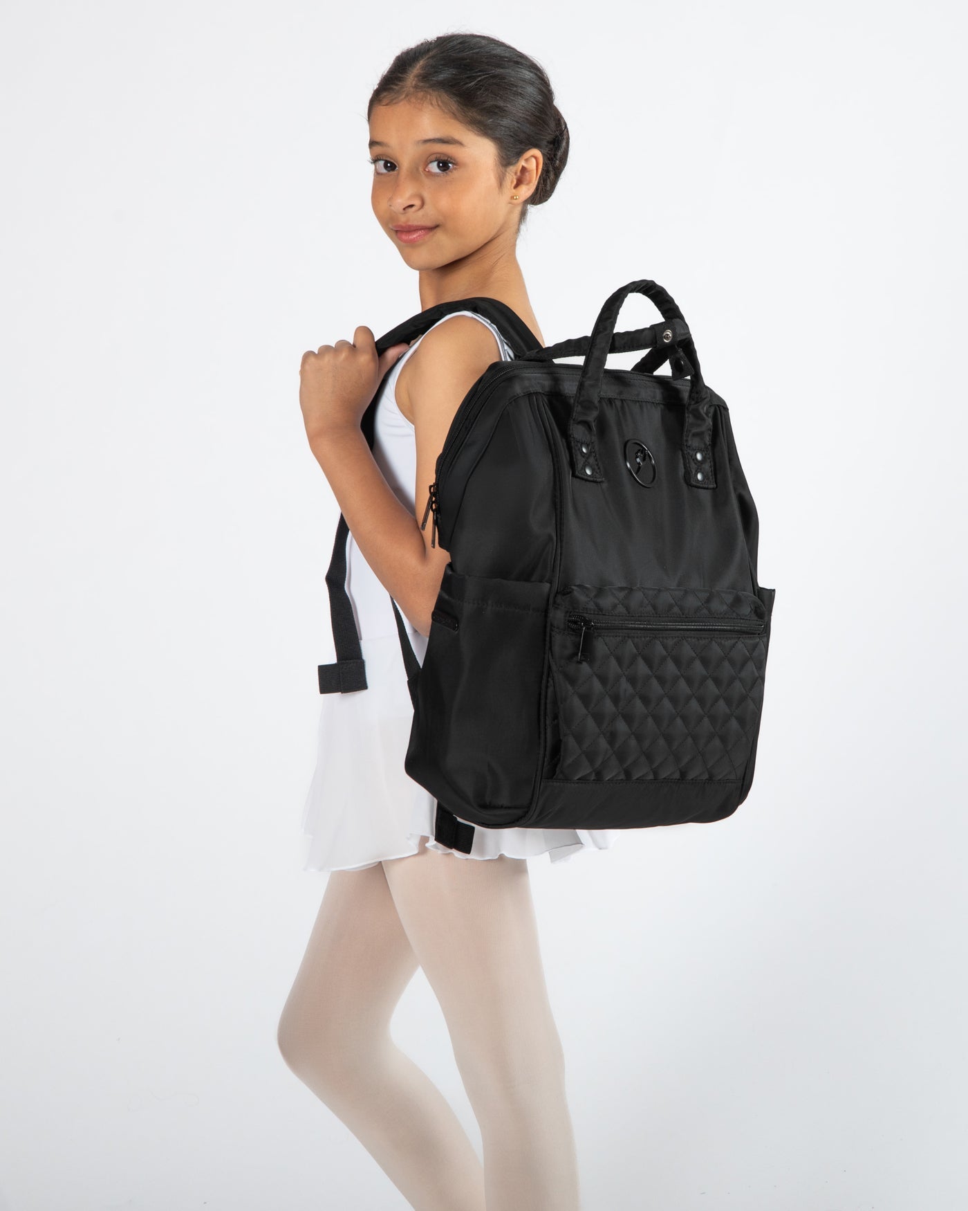 Nova Quilted Backpack - Black