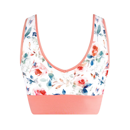 Energetiks Natalie 4-Way Crop Top -Coral Haze