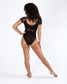 Energetiks Delta Cap Sleeve Leotard - Black