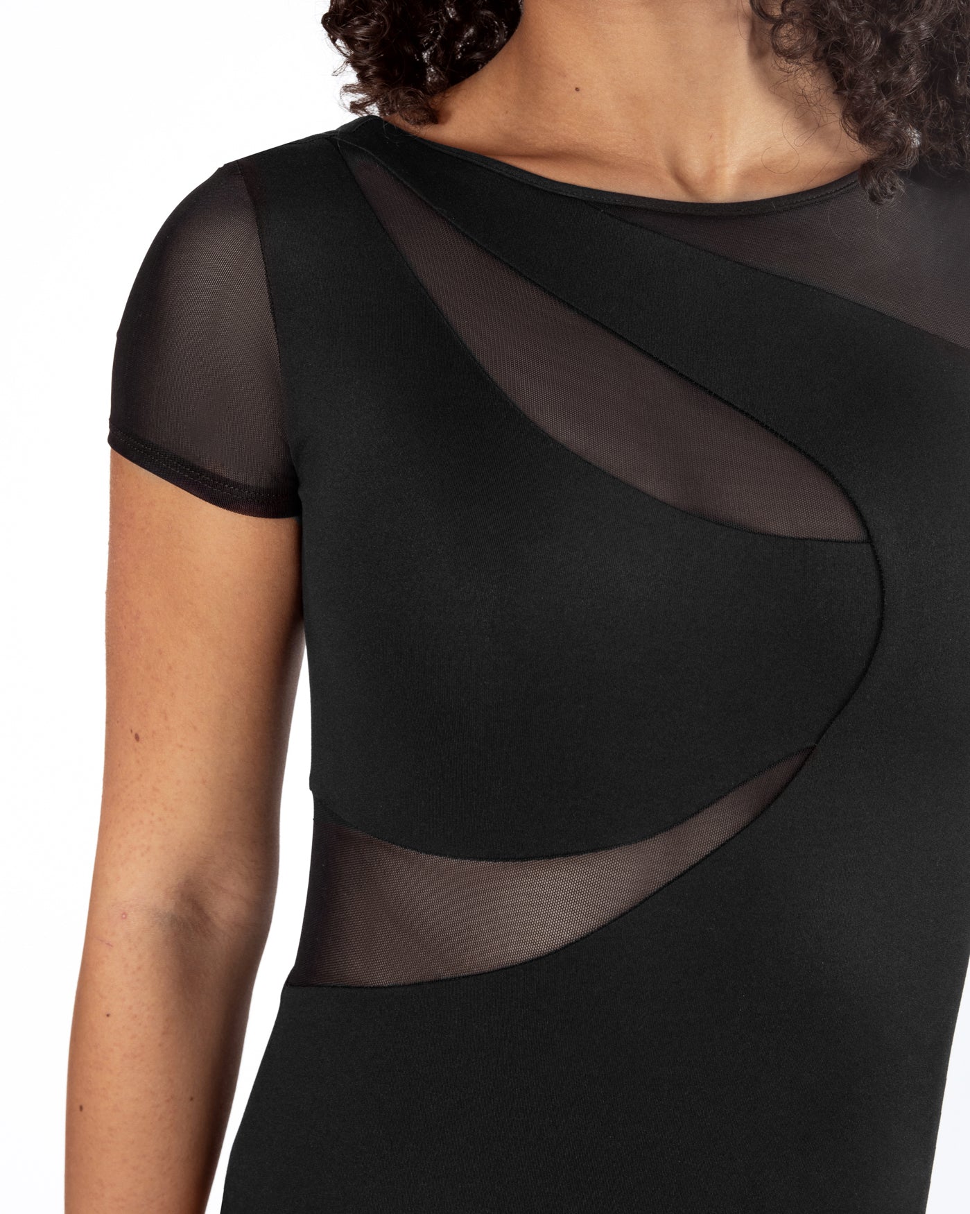 Energetiks Delta Cap Sleeve Leotard - Black