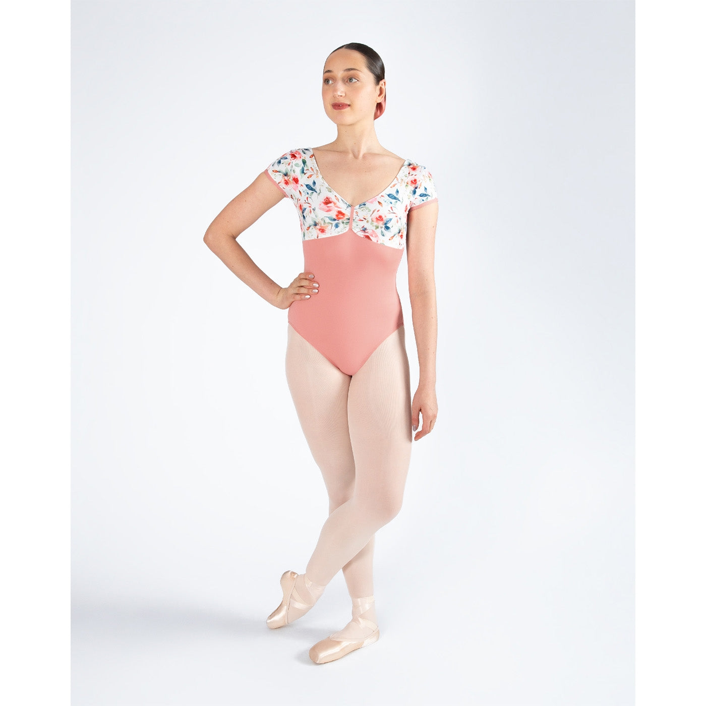 Energetiks Alexandra Cap Sleeve Leotard - Coral Haze