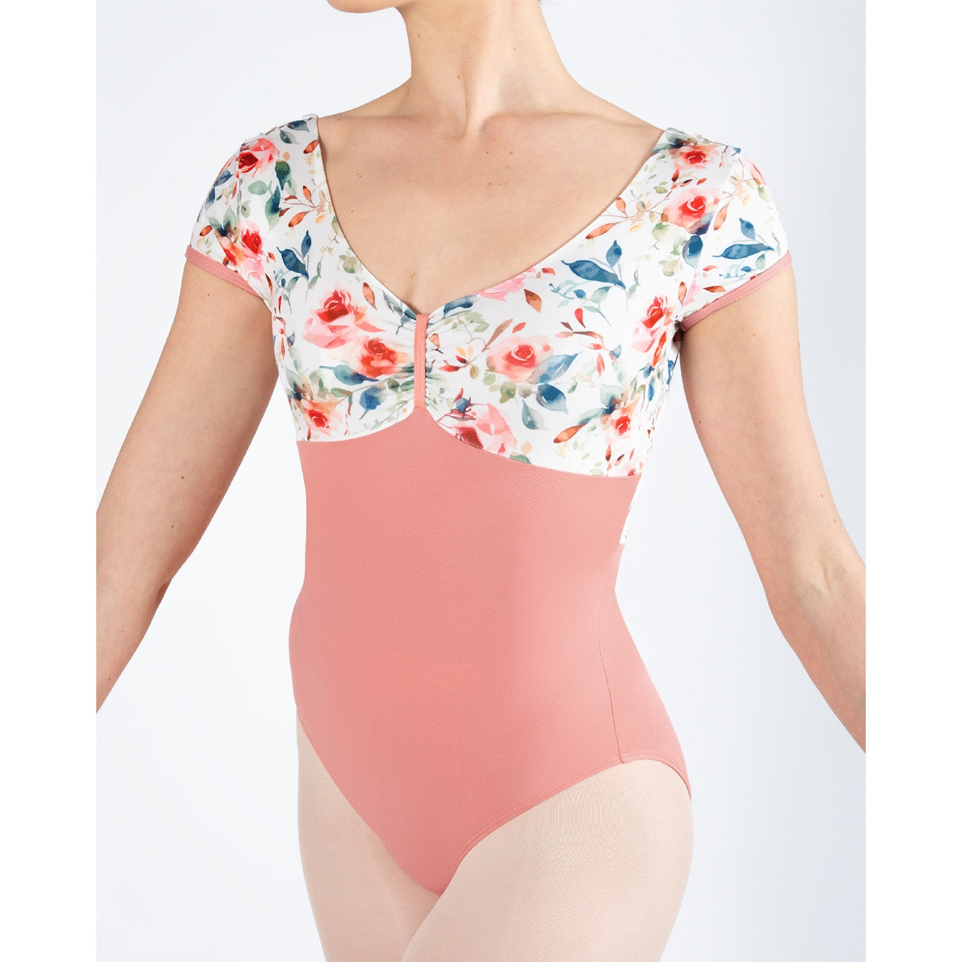 Energetiks Alexandra Cap Sleeve Leotard - Coral Haze