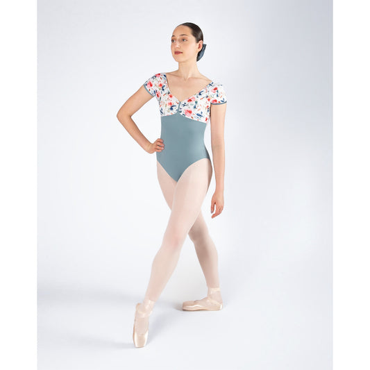 Energetiks Alexandra Cap Sleeve Leotard - Stone Blue