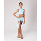 Energetiks Kity Zip Crop Top - Mystique Mint