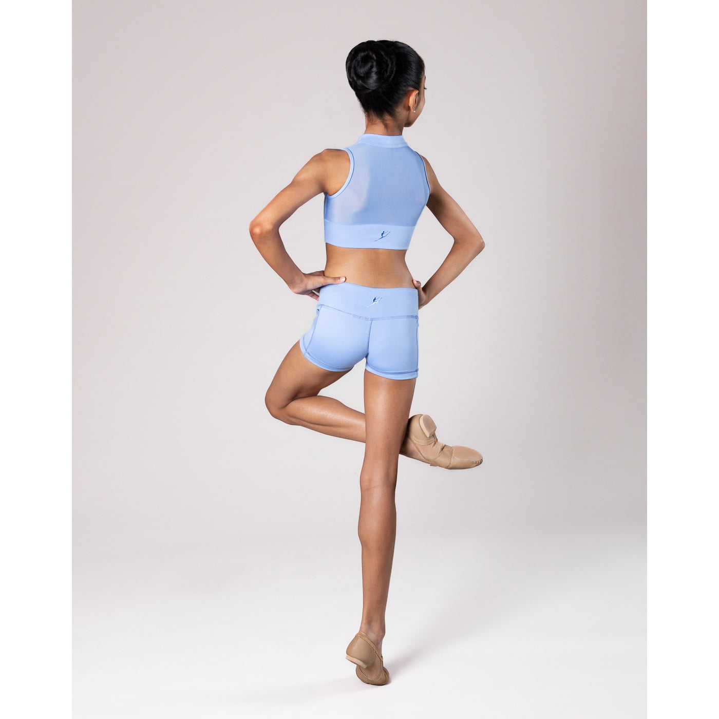 Energetiks Kity Zip Crop Top - Blue Illusion